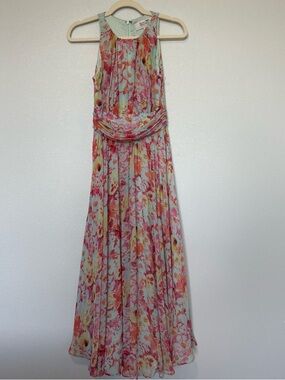 Badgley Mischka Utopia Floral Maxi Dress Sleeveless size 2